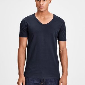 JACK & JONES BASIC V-NECK TEE S/S, navy blue