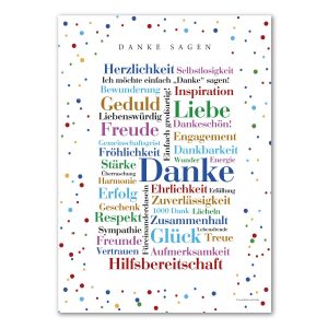 Poster Danke Wörter